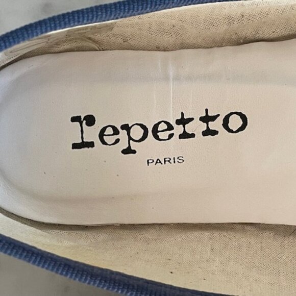 REPETTO PARIS Cendrillon AD Blue Ballet Flats Navy Tattoo 38 - Picture 10 of 17